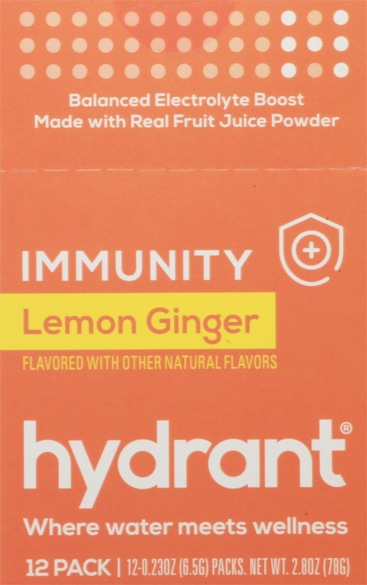 slide 2 of 9, Hydrant Immunity Lemon Ginger Drink Mix - 12 ct, 12 ct