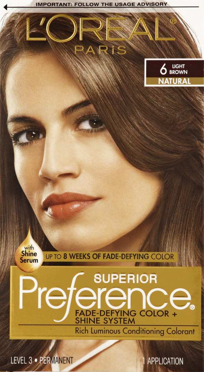 slide 1 of 7, L'Oréal Superior Preference Fade-Defying Color + Shine System - 6 Light Brown - 1 Kit, 1 ct