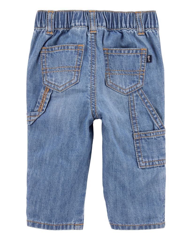 slide 2 of 3, Oshkosh Baby Roll-Up Cuff Jeans Blue 18M, 1 ct