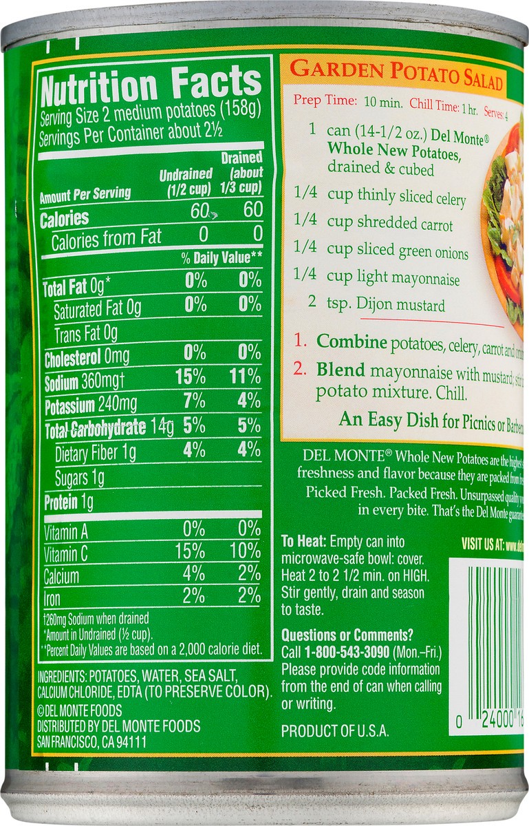 slide 10 of 12, Del Monte Fresh Cut Whole New Potatoes, 14.5 oz