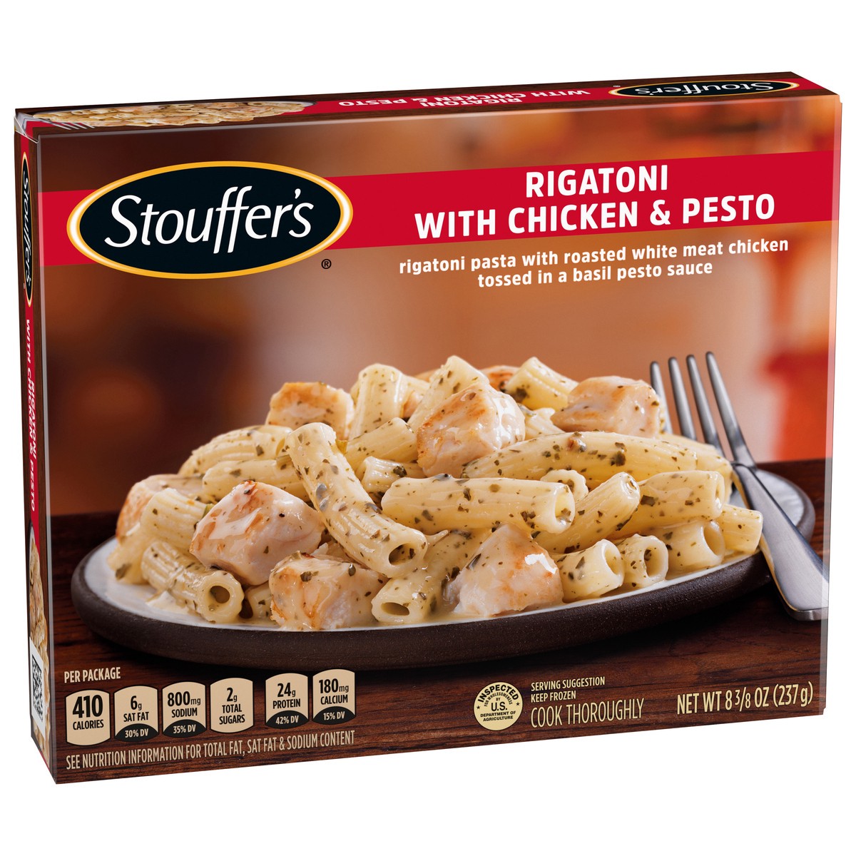slide 8 of 9, Stouffer's Rigatoni with Chicken & Pesto Frozen Meal, 8.38 oz