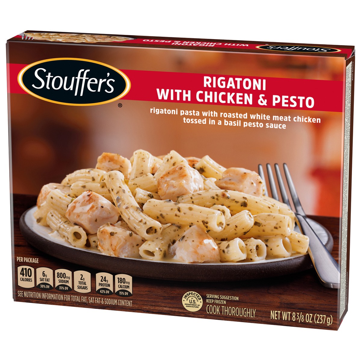 slide 9 of 9, Stouffer's Rigatoni with Chicken & Pesto Frozen Meal, 8.38 oz