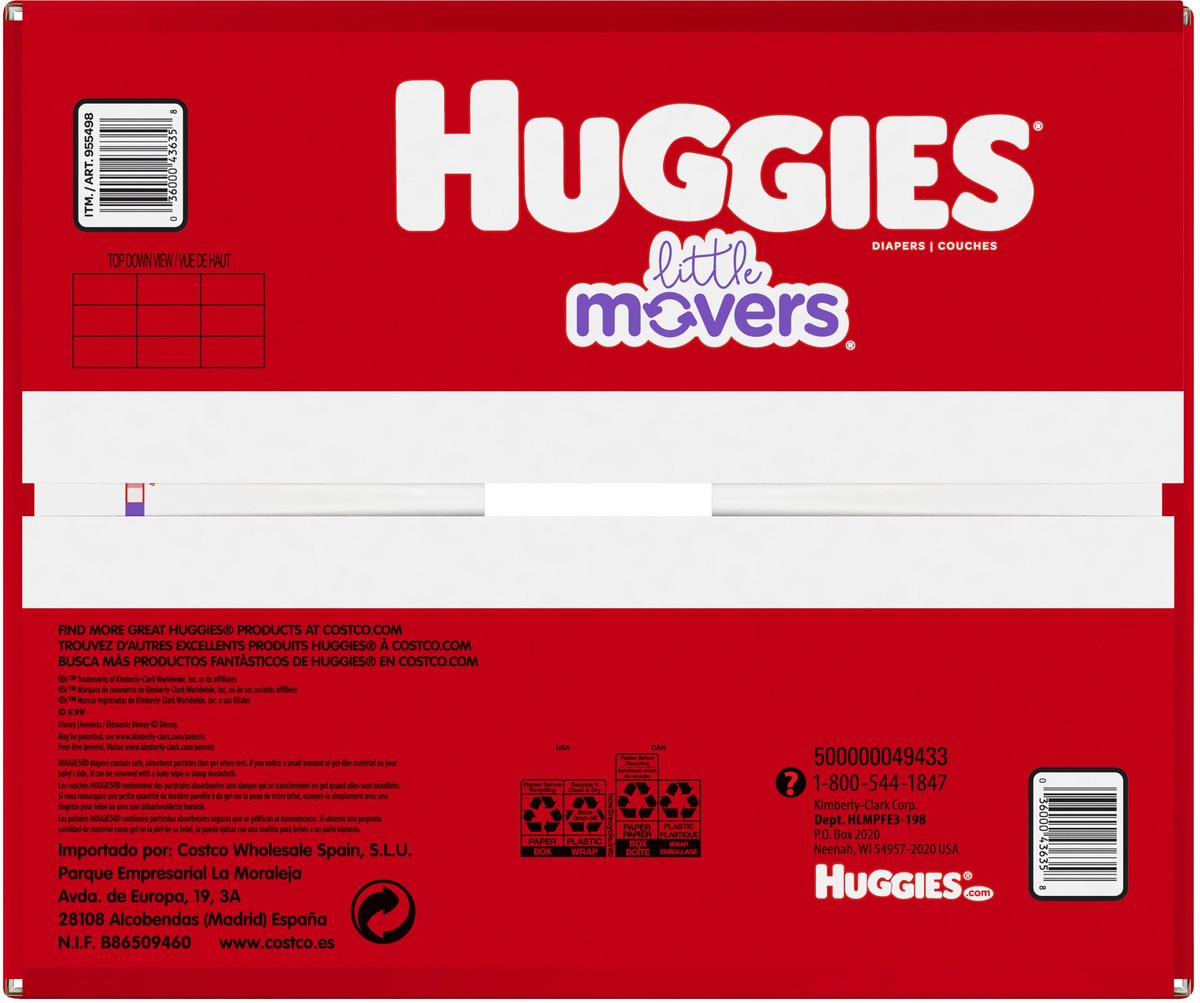 slide 6 of 10, Huggies Little Movers Disney Baby Diapers Size 3 (16-28 lb) 198 ea, 