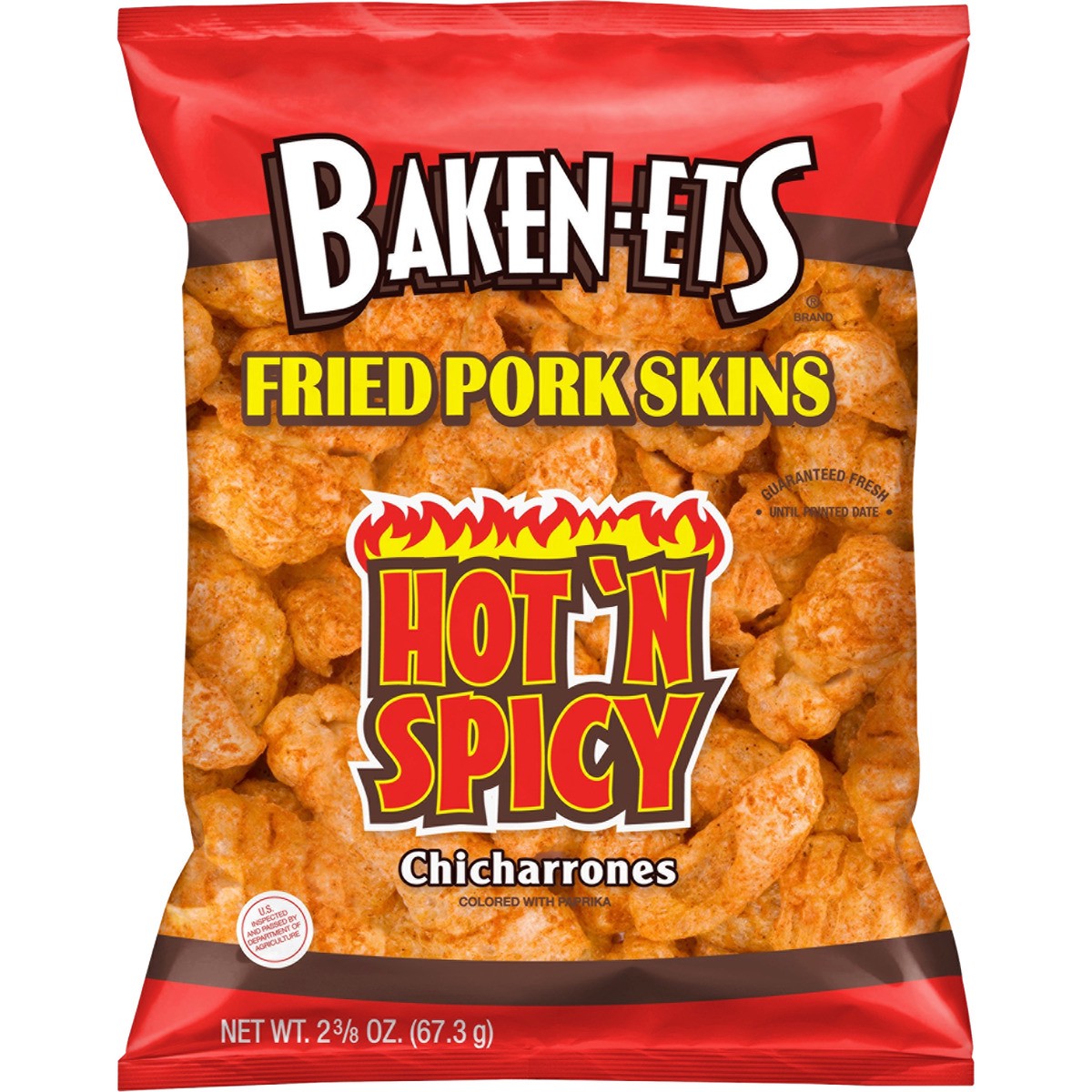 slide 1 of 3, BAKEN-ETS Pork Rinds, 2.38 oz