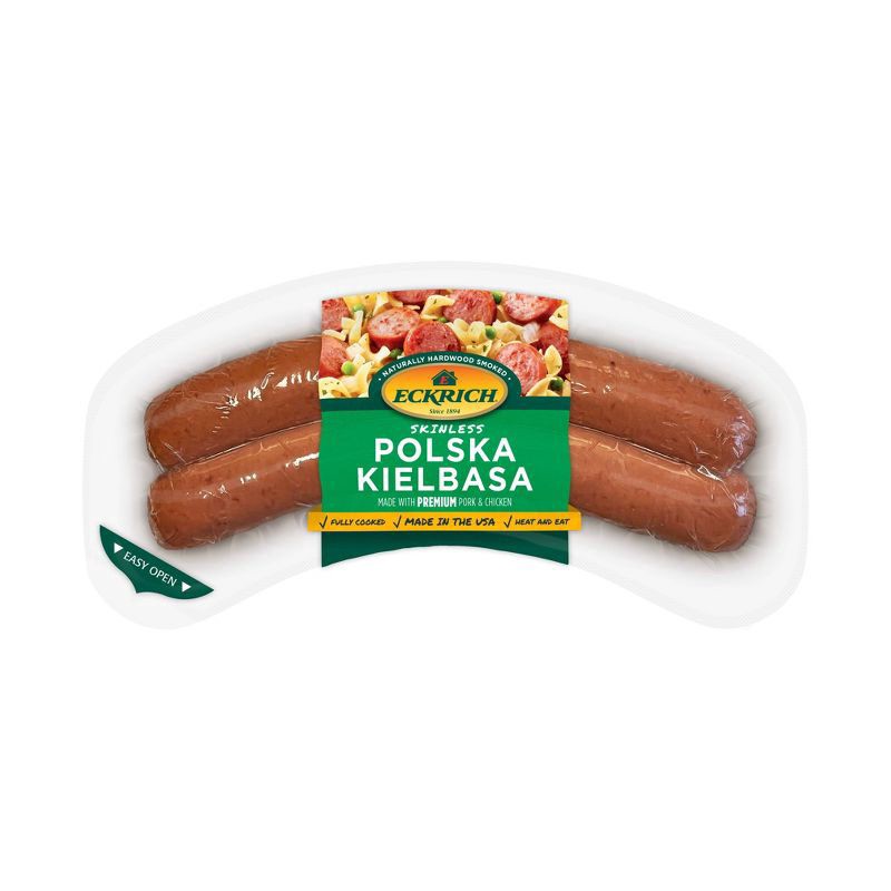 slide 1 of 2, Eckrich Polska Kielbasa Skinless Smoked Sausage Rope, 14 oz