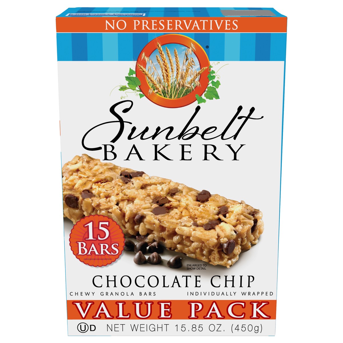 slide 1 of 9, Sunbelt Bakery Chewy Value Pack Chocolate Chip Granola Bars 15 15 ea Box, 15 ct