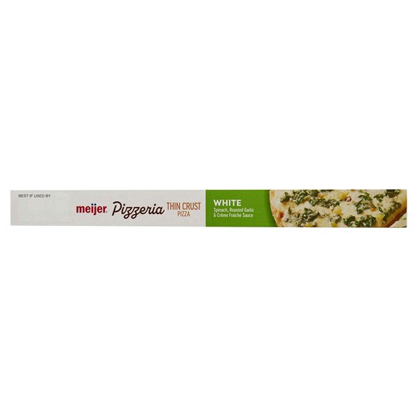 slide 9 of 29, Meijer Pizzeria Thin Crust White Pizza, 12.8 oz