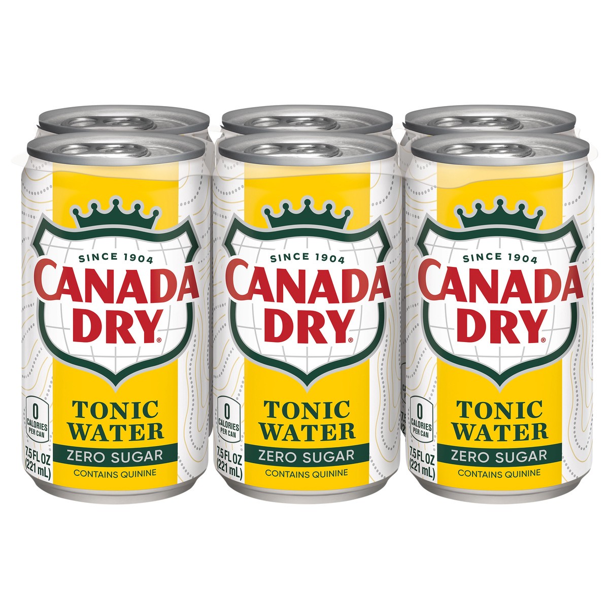 slide 1 of 9, Canada Dry Zero Sugar Tonic Water, 7.5 fl oz mini cans, 6 pack, 6 ct; 7.5 oz