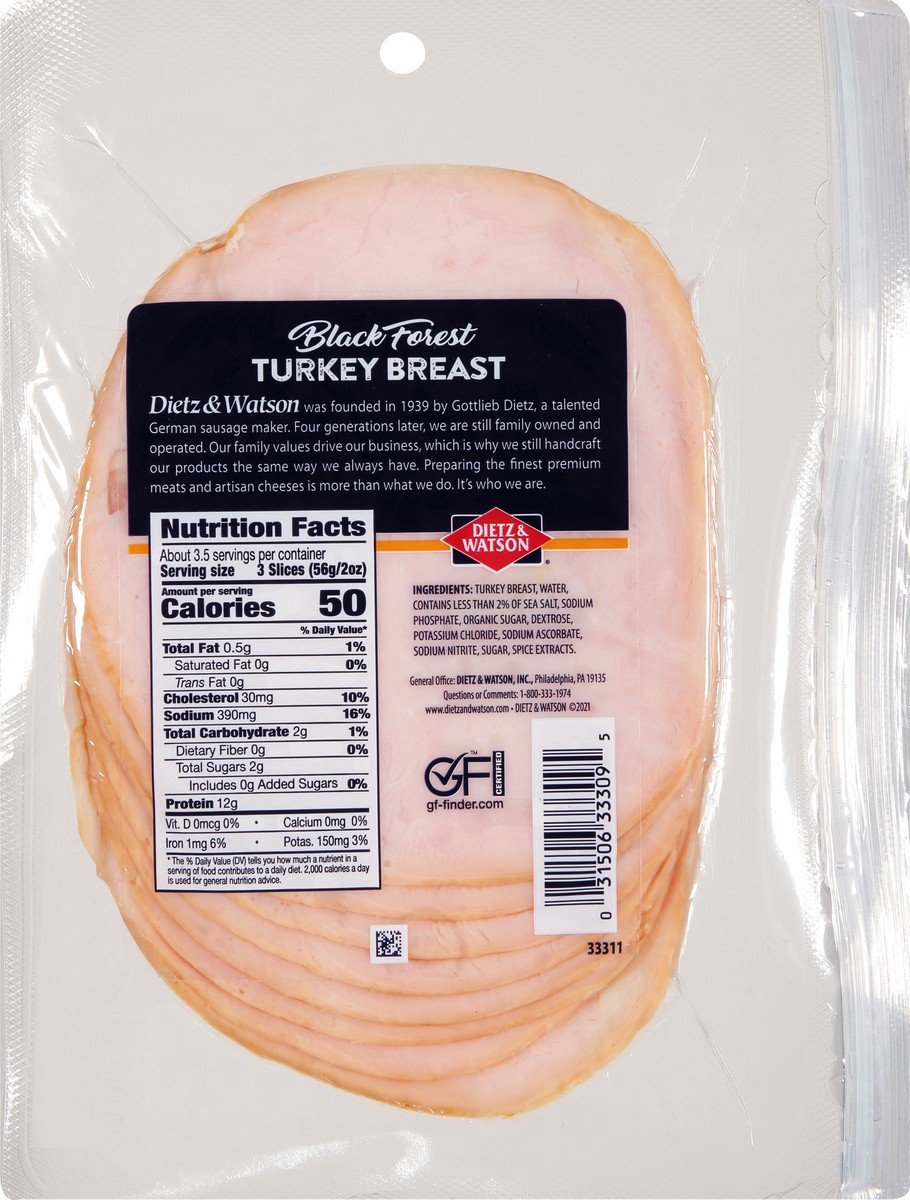 slide 7 of 9, Dietz & Watson Black Forest Smoked Turkey Breast, 7 oz