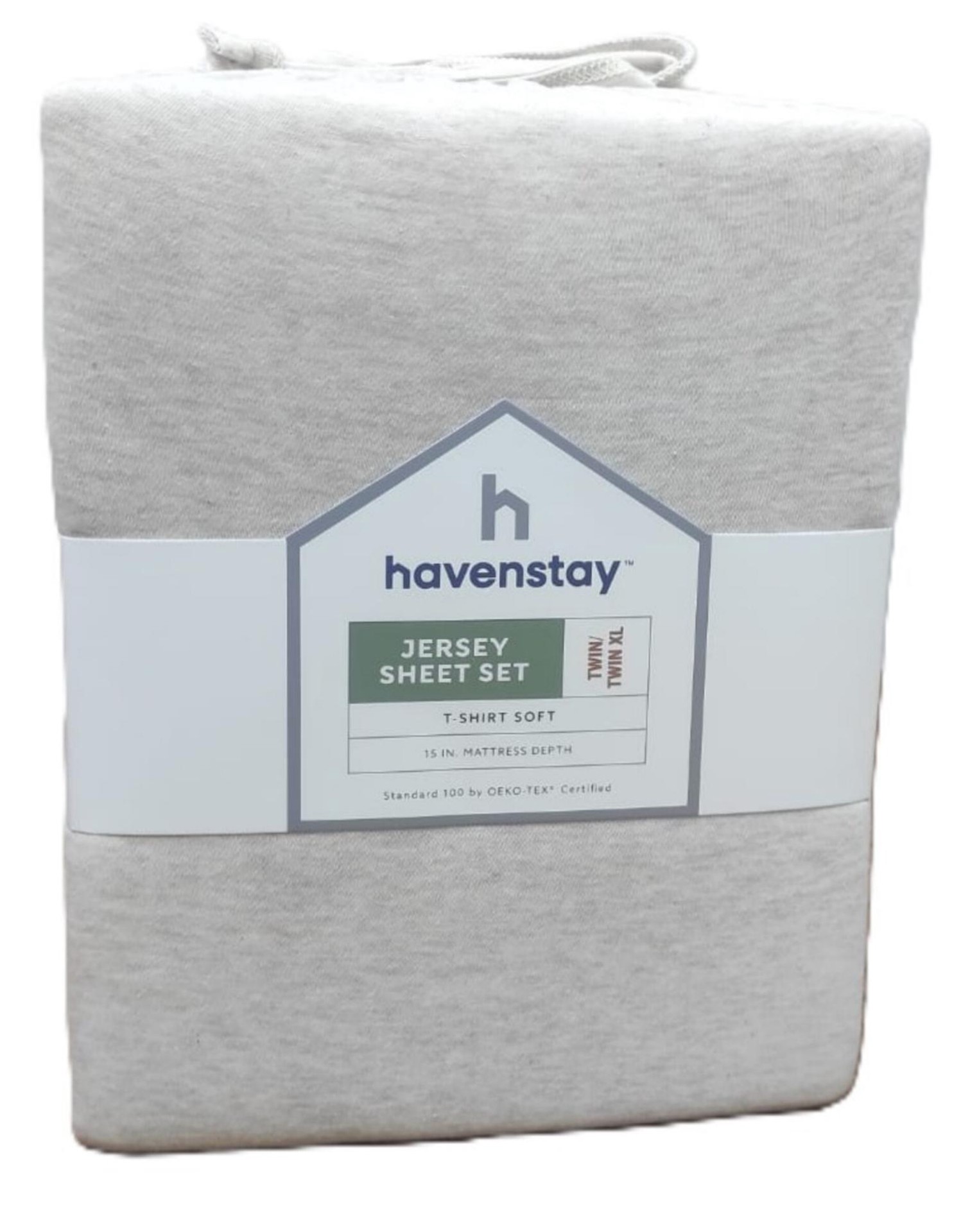 slide 1 of 4, Havenstay Seasonal Jersey Sheet Set,txl,oatmeal, txlarge