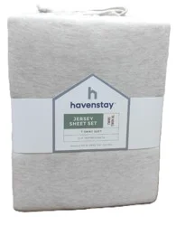 Havenstay Seasonal Jersey Sheet Set,txl,oatmeal