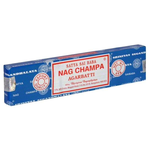 slide 1 of 1, Satya Sai Baba Nag Champa Incense, 1.41 oz