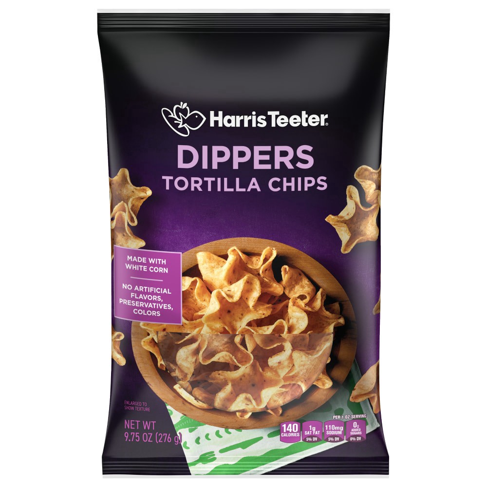 slide 2 of 2, Harris Teeter® Dippers Tortilla Chips - 9.75 oz, 9.75 oz