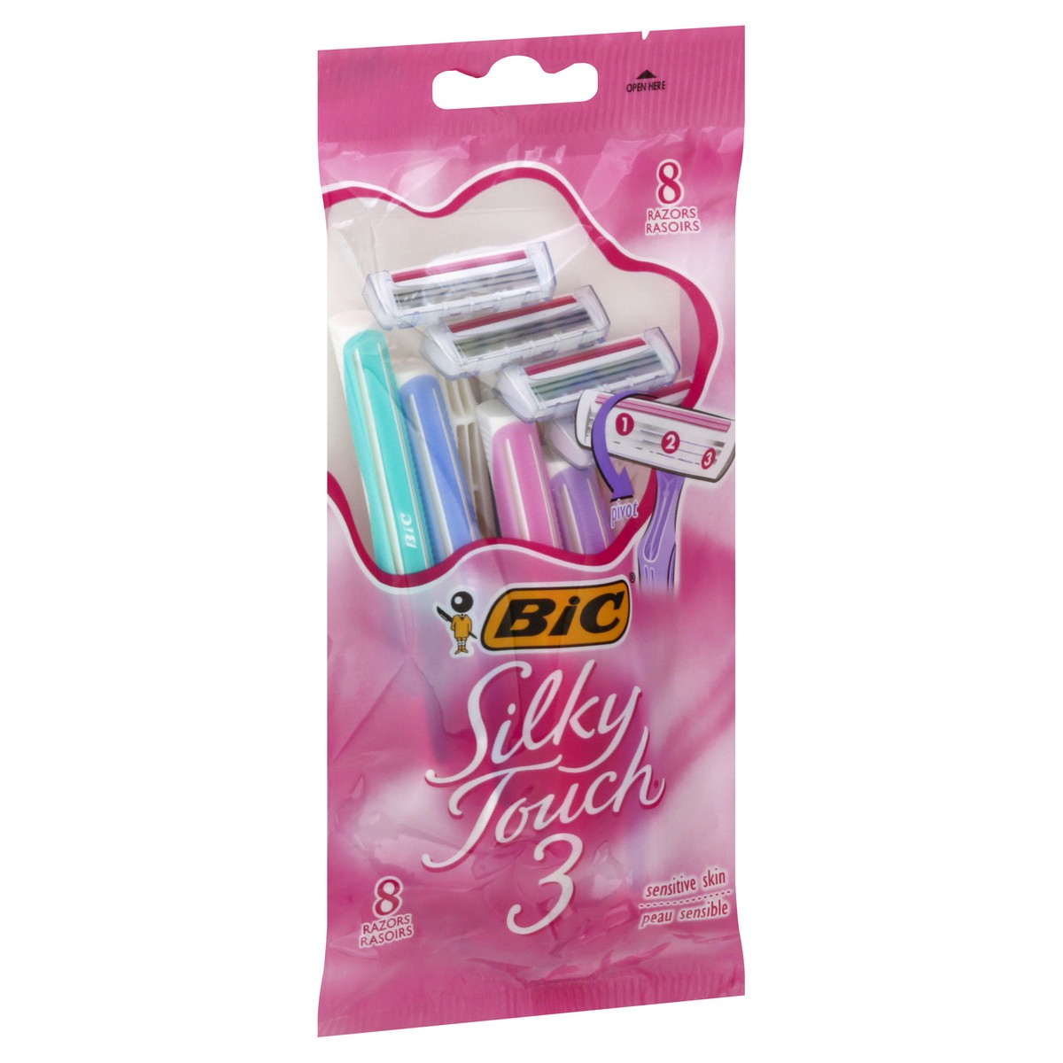 slide 2 of 11, Bic Silky Touch 3/ 8 Pack, 8 ct