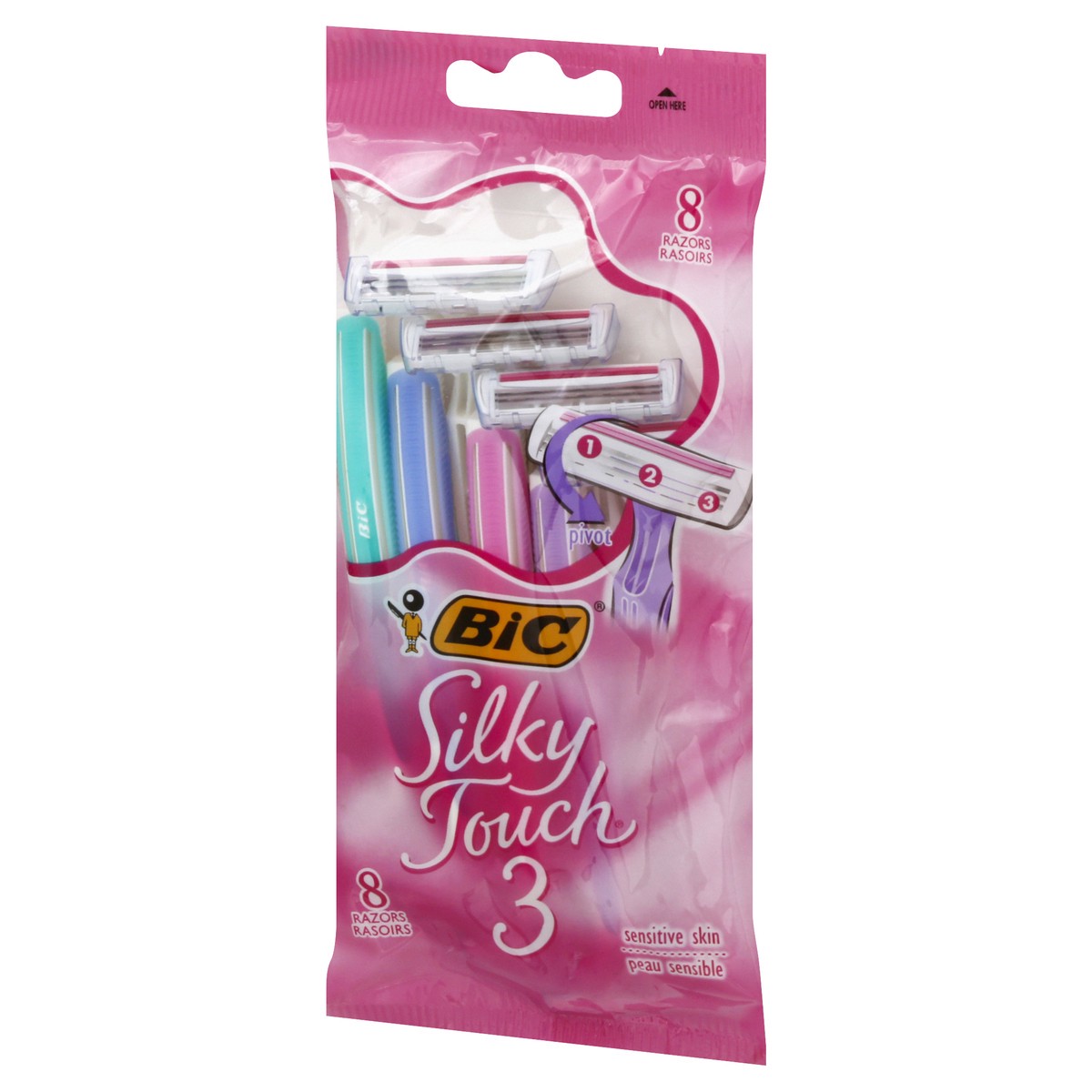 slide 5 of 11, Bic Silky Touch 3/ 8 Pack, 8 ct