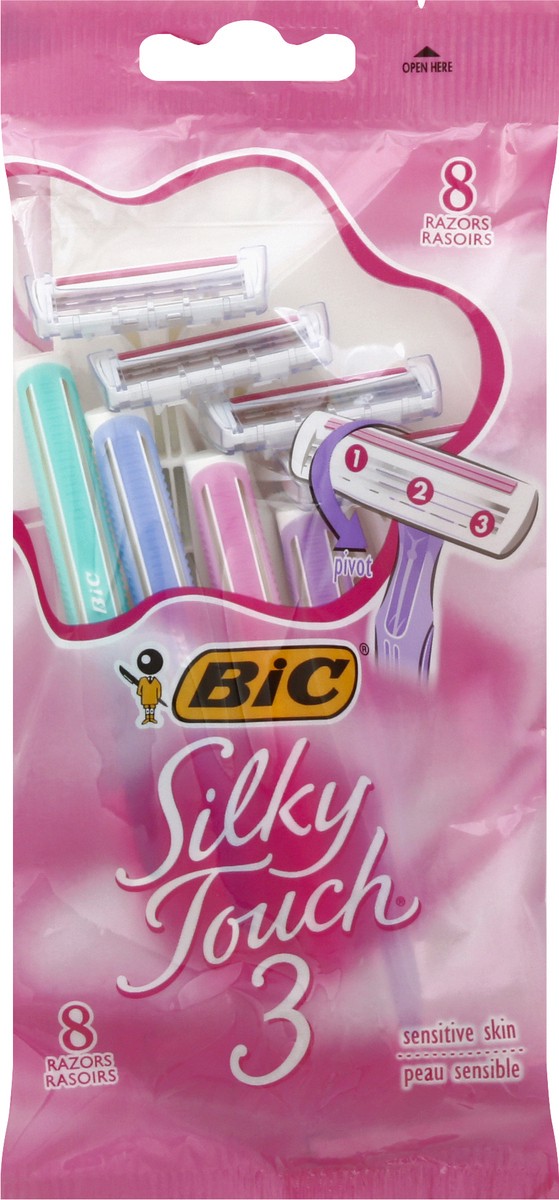 slide 9 of 11, Bic Silky Touch 3/ 8 Pack, 8 ct