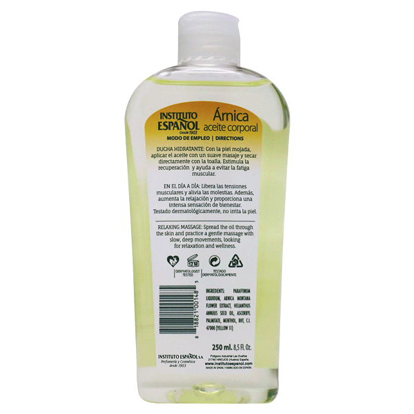 slide 4 of 5, Instituto Español Arnica Aceite Corporal Oil, 8.5 oz