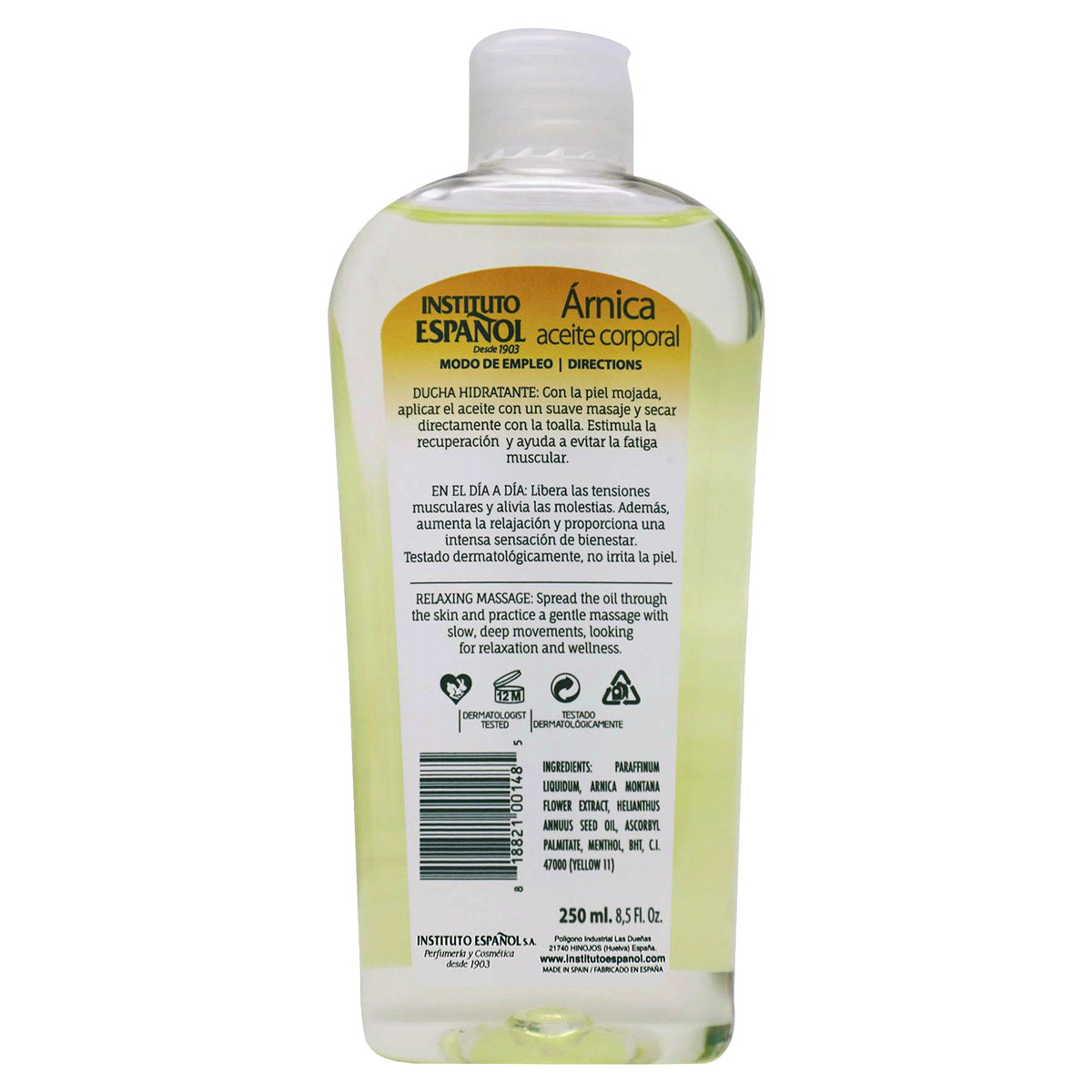 slide 5 of 5, Instituto Español Arnica Aceite Corporal Oil, 8.5 oz