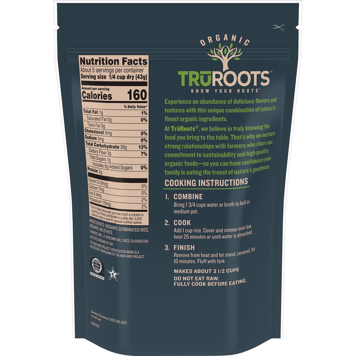 slide 4 of 8, truRoots Rice, 8 oz