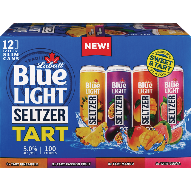 slide 1 of 1, Labatt Blue Light Seltzer Tart, 12 ct; 12 fl oz