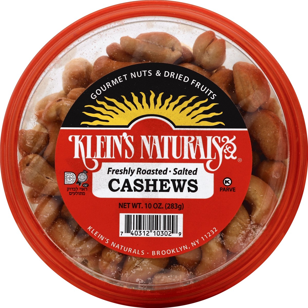 slide 3 of 3, Klein's Naturals Cashews, Freshly Roasted, Salted, 10 oz