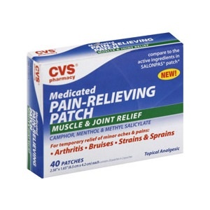 slide 1 of 1, CVS Pharmacy CVS Medicated Pain-Relieving Patch Muscle & Joint Relief, 40 ct