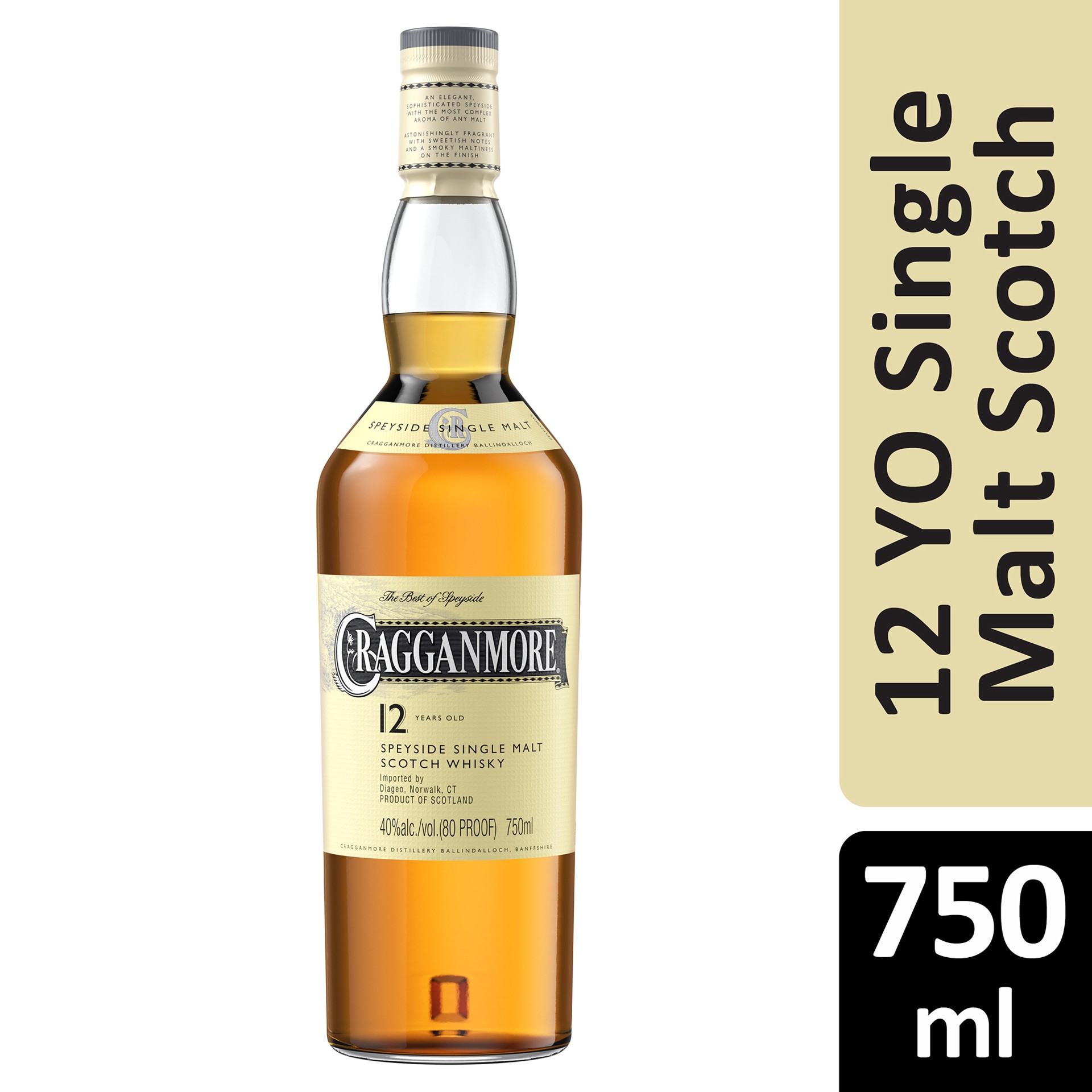 slide 3 of 5, Cragganmore 12 Year Old Single Malt Scotch Whisky, 750 mL, 750 ml