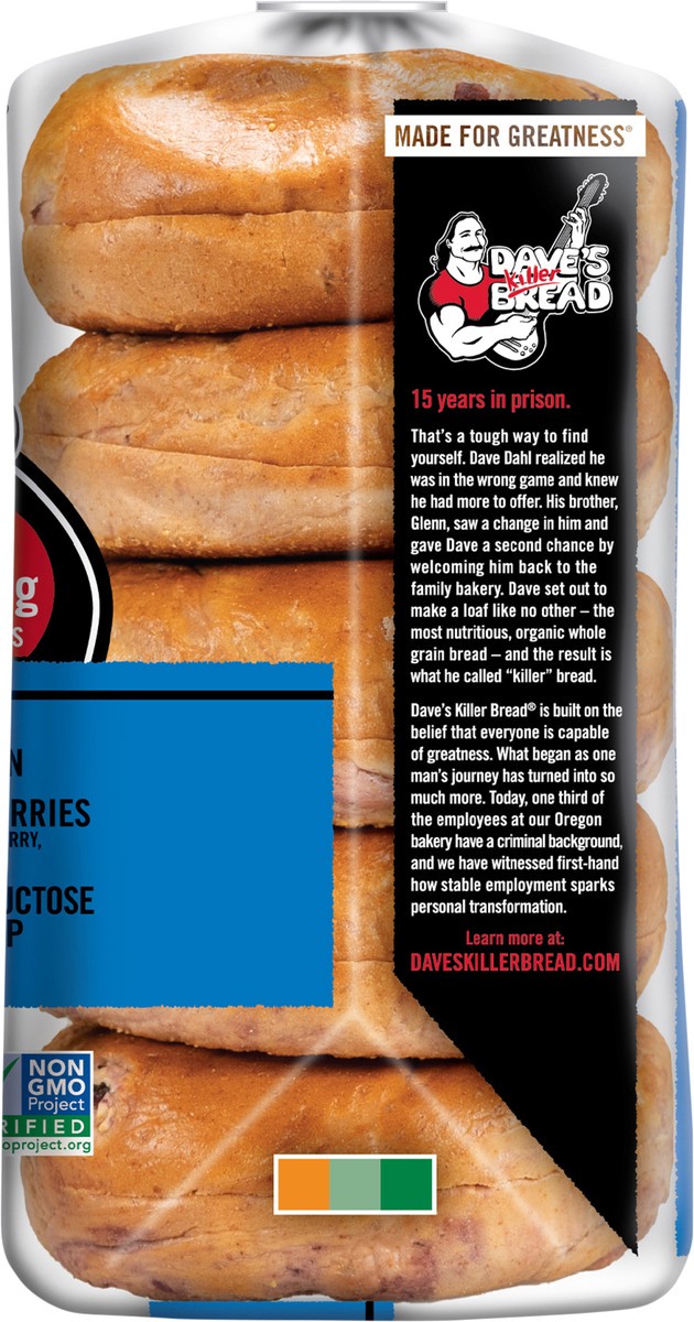 slide 7 of 14, Dave's Killer Bread Bagels, Organic, 5 ct; 16.75 oz