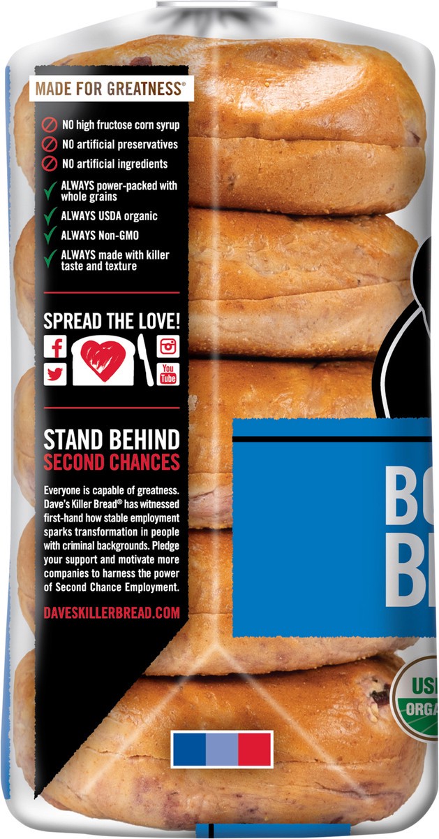 slide 10 of 14, Dave's Killer Bread Bagels, Organic, 5 ct; 16.75 oz