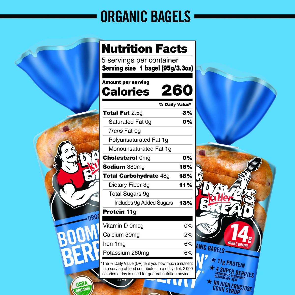 slide 6 of 14, Dave's Killer Bread Bagels, Organic, 5 ct; 16.75 oz
