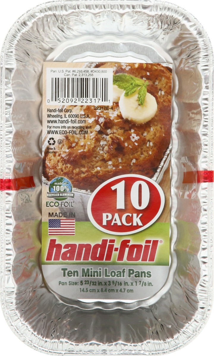 slide 1 of 11, Handi-foil Handi Foil Mini Loaf Pan, 10 ct