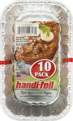 Handi-Foil 10 Pack Mini Loaf Pans 10 ea