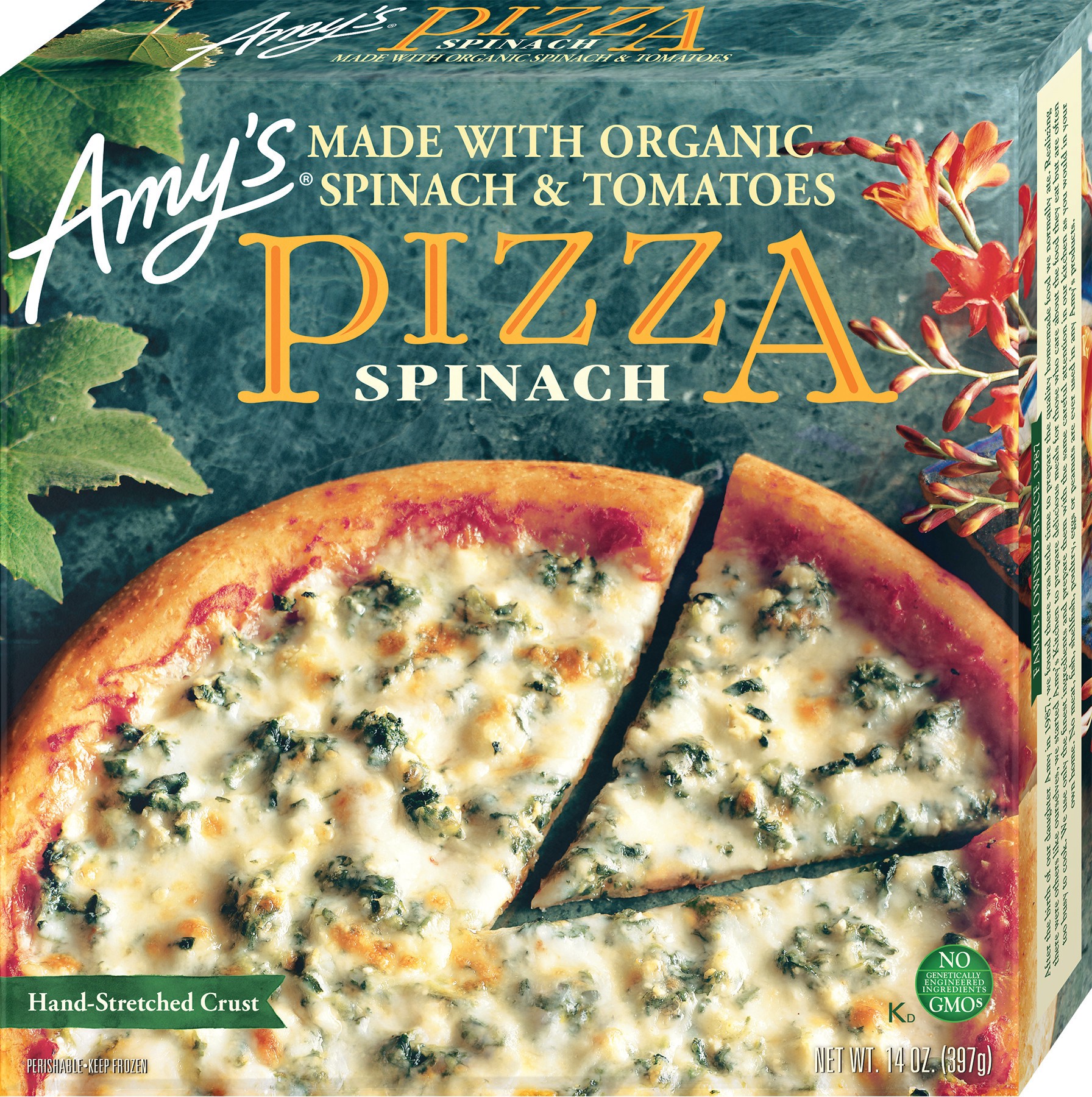 slide 1 of 7, Amy's Amys Pizza Veg Spinach 14 Oz, 14 oz