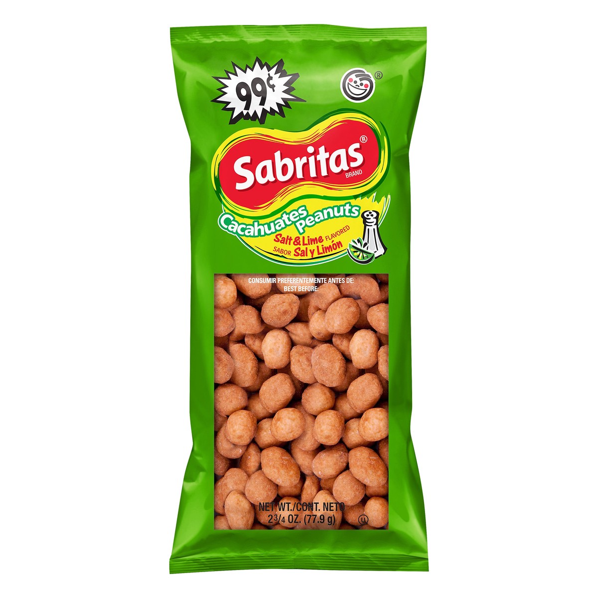 slide 5 of 6, Sabritas Salt & Lime Flavored Cacahuates Peanuts 2.75 oz, 2.75 oz