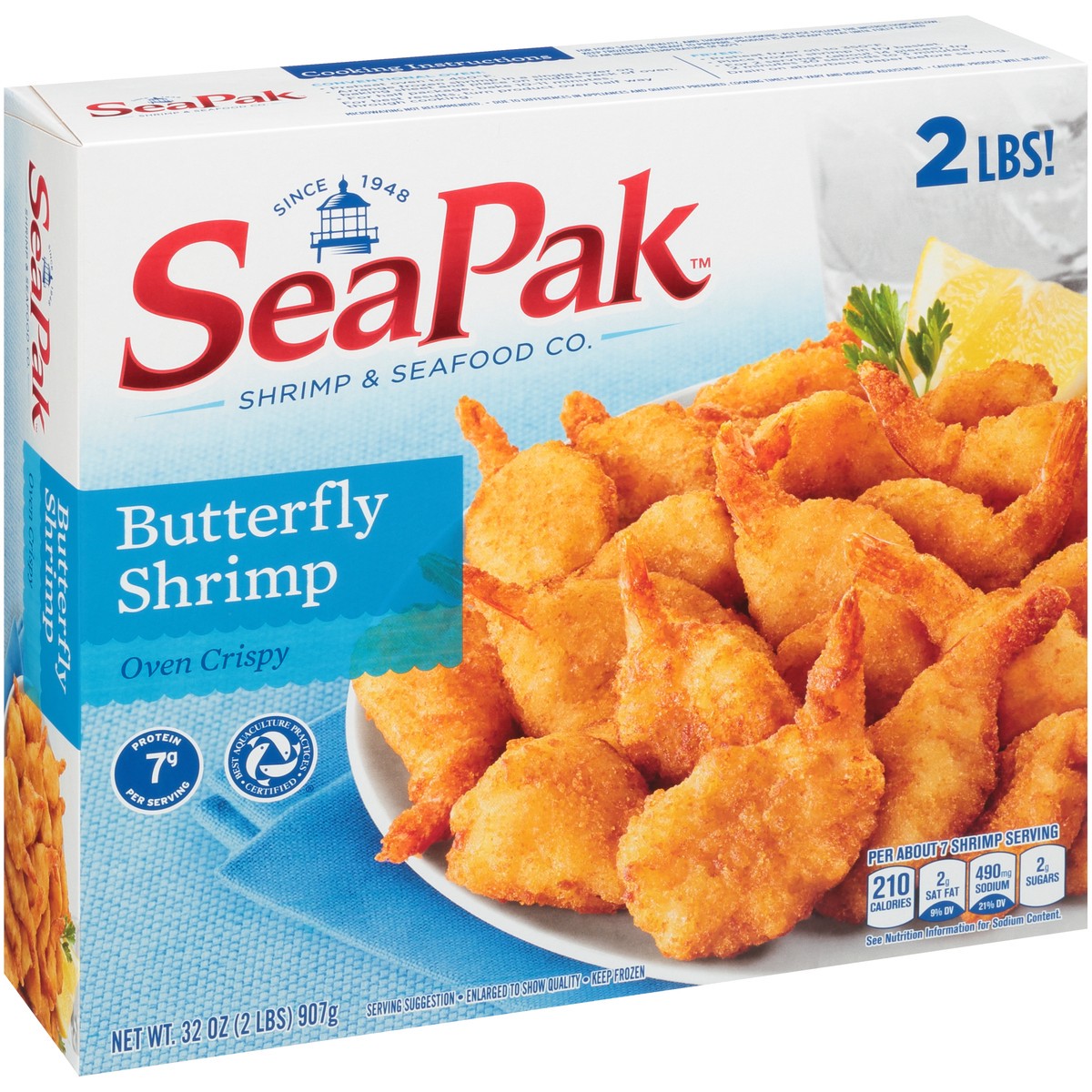 slide 6 of 9, SeaPak Shrimp & Seafood Co. Oven Crispy Butterfly Shrimp 32 oz. Box, 32 oz