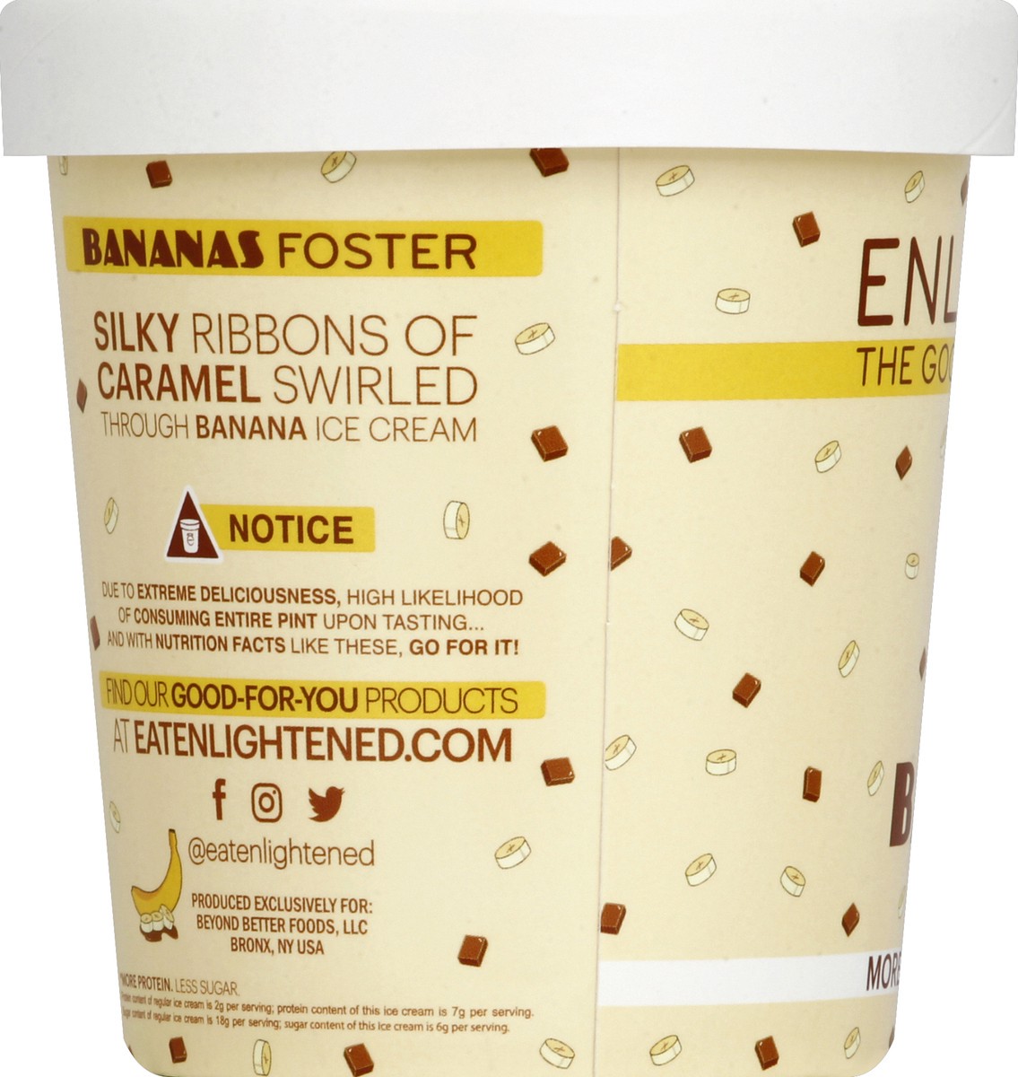 slide 4 of 6, Enlightened Low Fat Ice Cream Bananas Foster, 16 fl oz