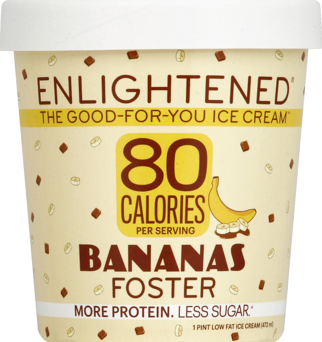 slide 3 of 6, Enlightened Low Fat Ice Cream Bananas Foster, 16 fl oz