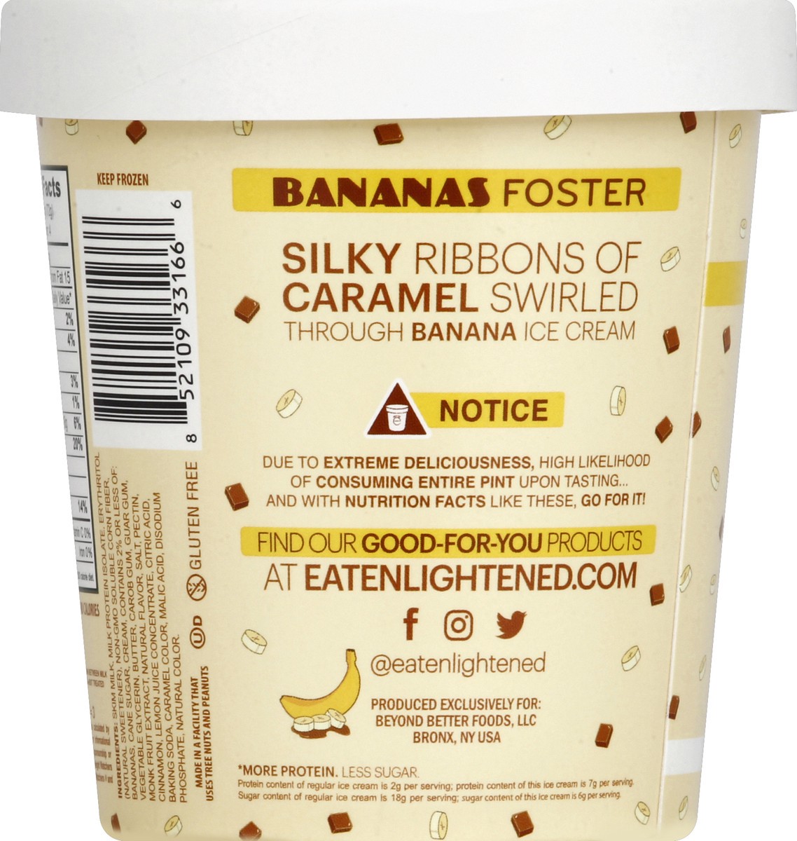 slide 2 of 6, Enlightened Low Fat Ice Cream Bananas Foster, 16 fl oz