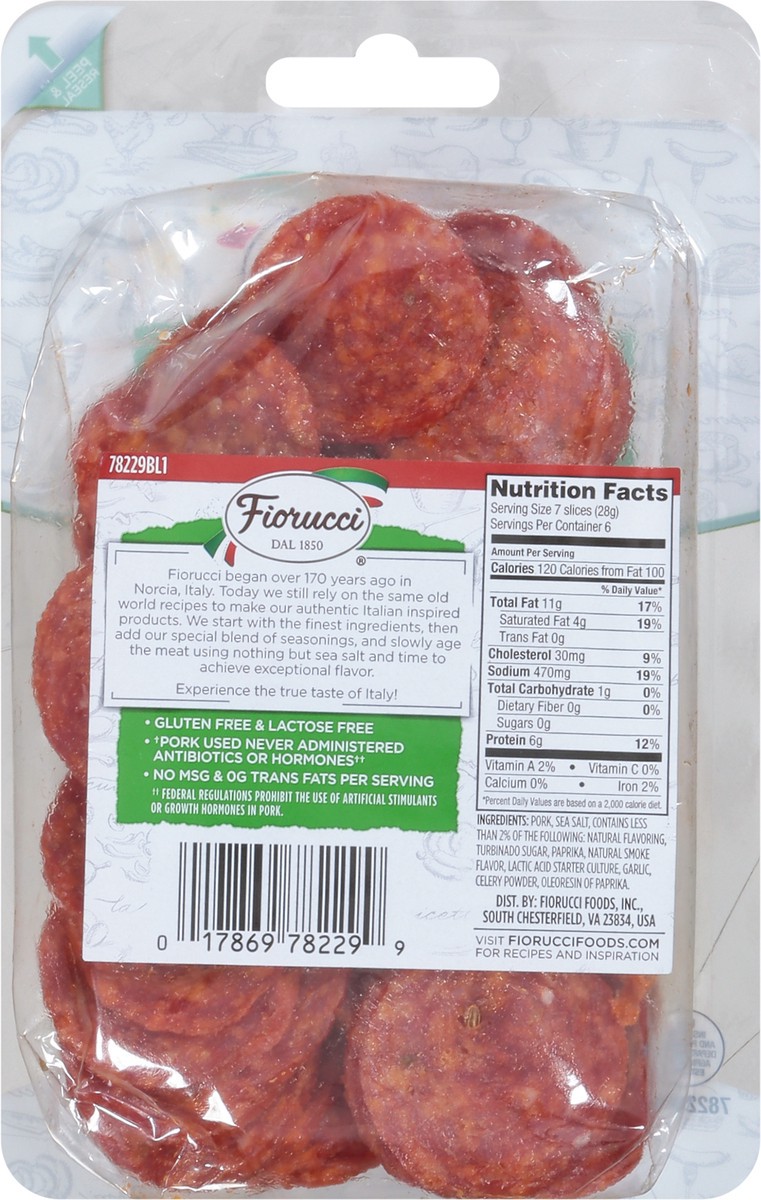 slide 2 of 14, Fiorucci 100% Natural Uncured Pepperoni, 6 oz