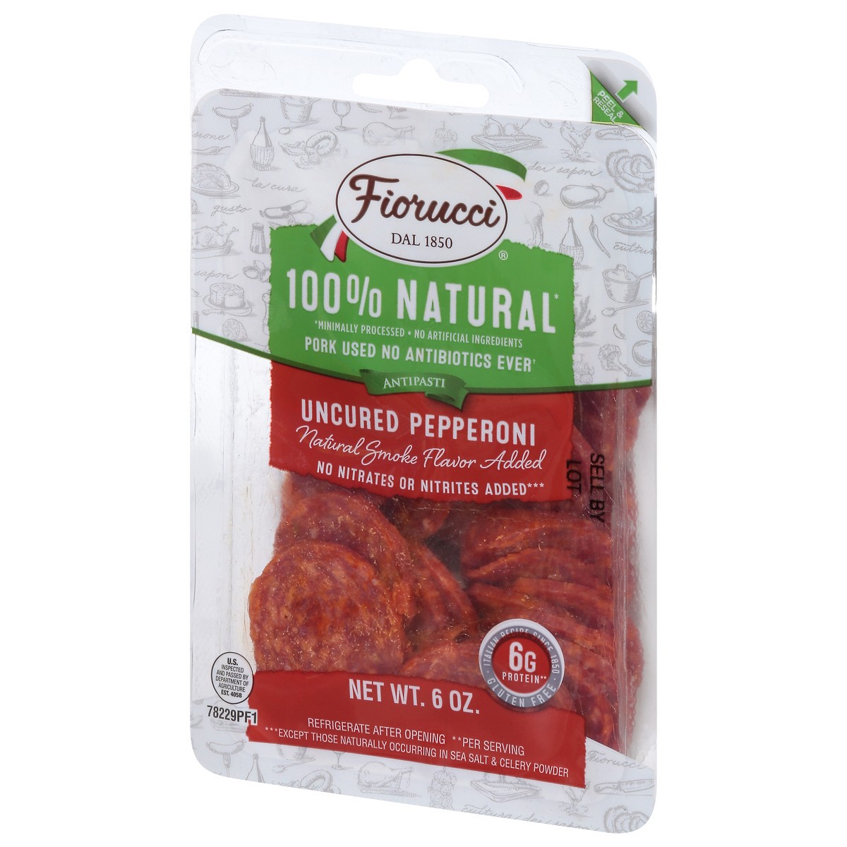 slide 12 of 14, Fiorucci 100% Natural Uncured Pepperoni, 6 oz