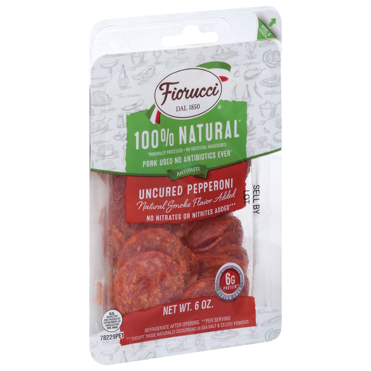 slide 4 of 14, Fiorucci 100% Natural Uncured Pepperoni, 6 oz