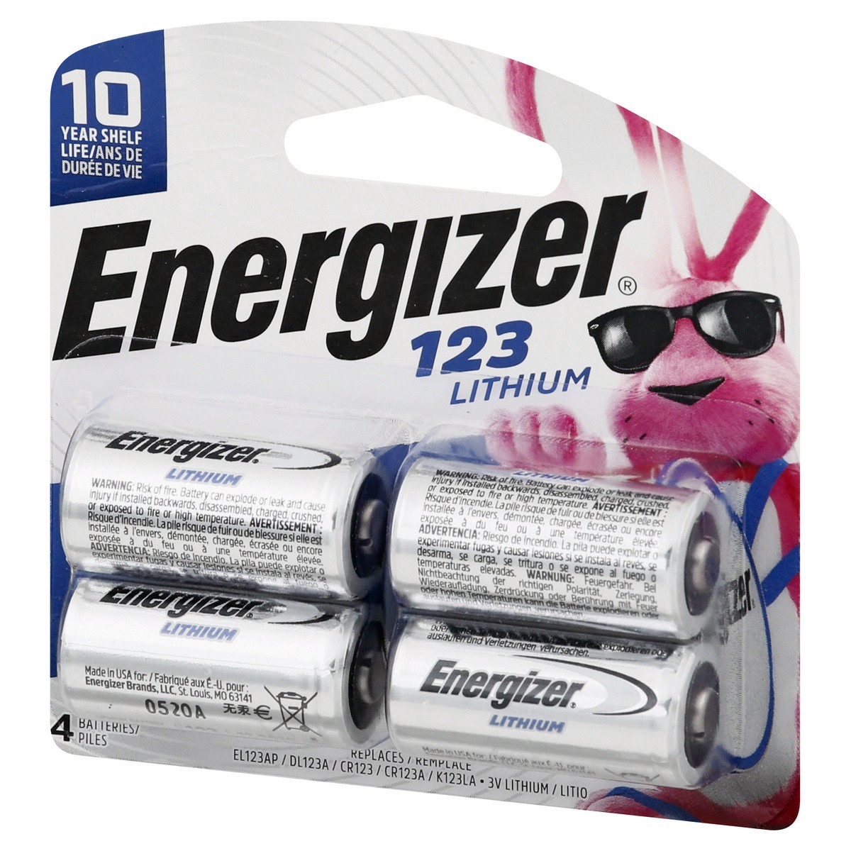 slide 2 of 9, Energizer 123 Lithium 4-PK, 4 ct