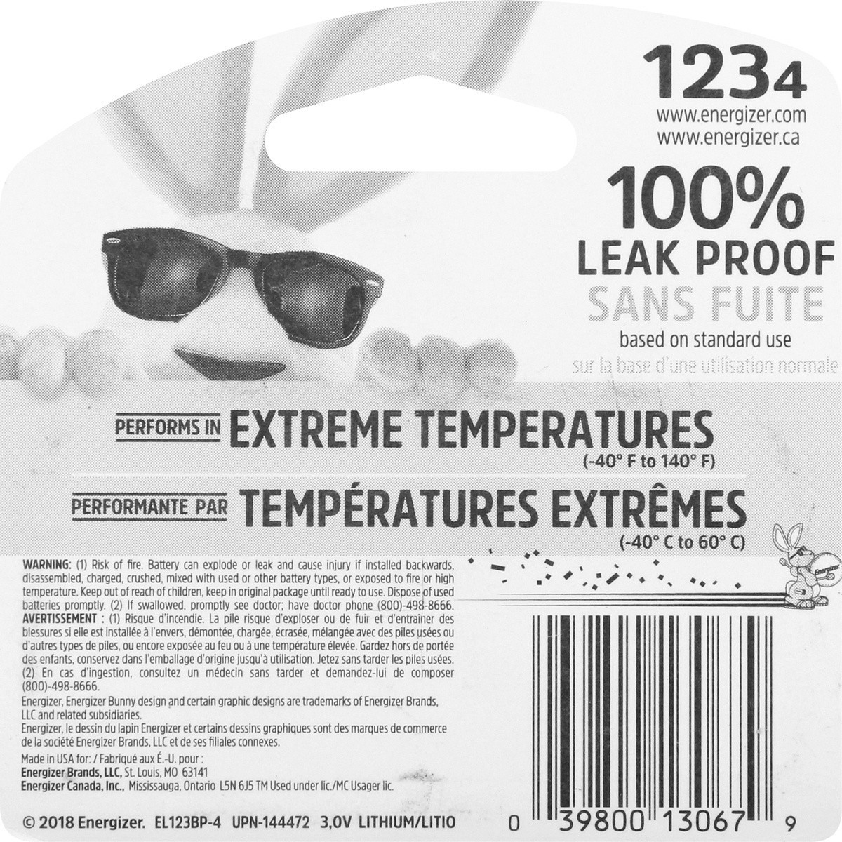 slide 3 of 9, Energizer 123 Lithium 4-PK, 4 ct