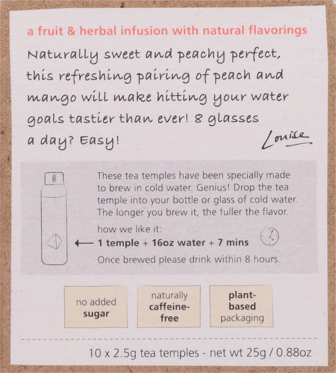 slide 6 of 9, teapigs Cold Brew Peach & Mango Tea Tea Temples - 10 ct, 10 ct