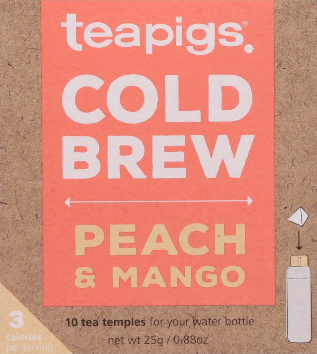 slide 9 of 9, teapigs Cold Brew Peach & Mango Tea Tea Temples - 10 ct, 10 ct
