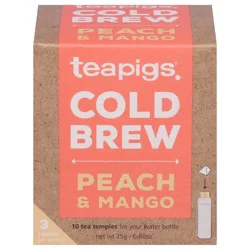 teapigs Cold Brew Peach & Mango Tea Tea Temples - 10 ct