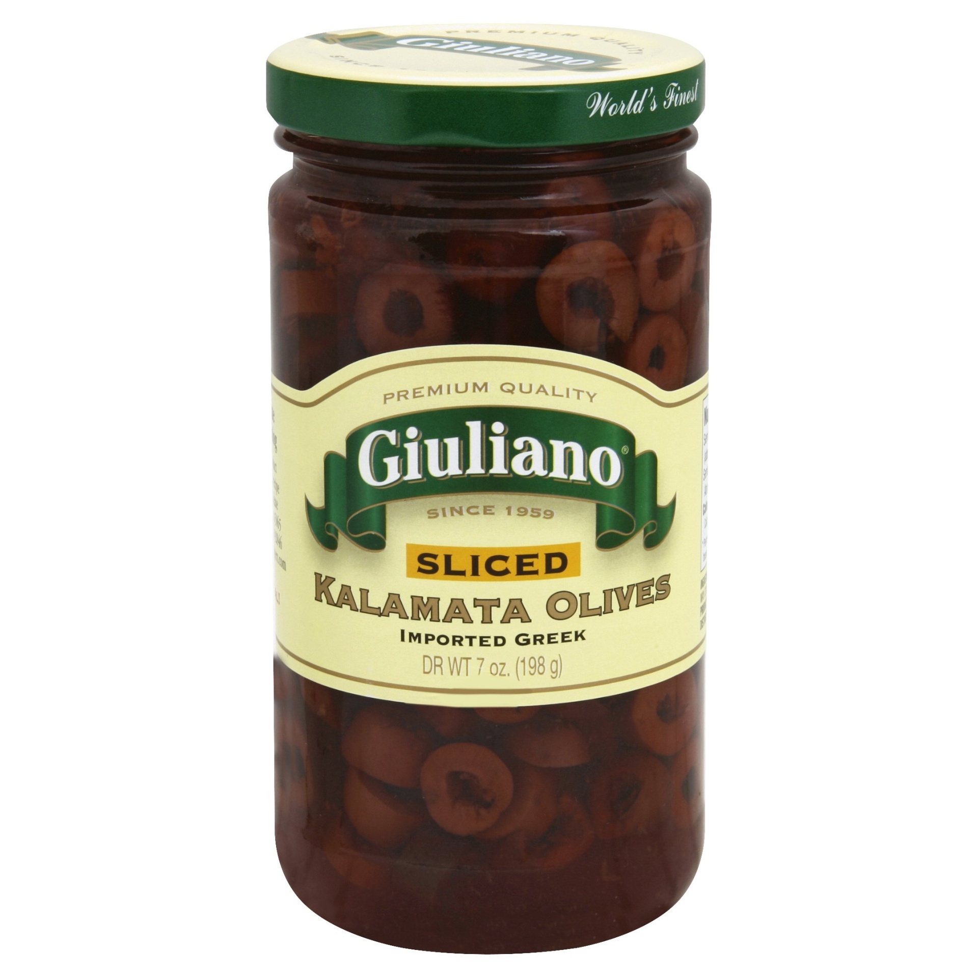 slide 1 of 2, Giuliano Sliced Kalamata Olives, 6.5 oz