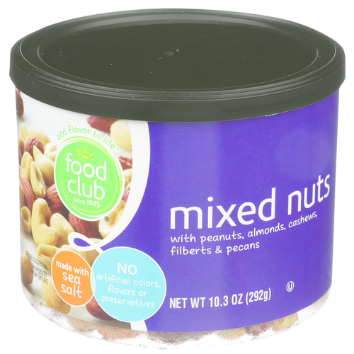 slide 1 of 1, Food Club Mixed Nuts, 10.3 oz