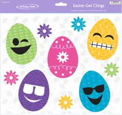 Holiday Home Emoji Easter Eggs Easter Gel Cling