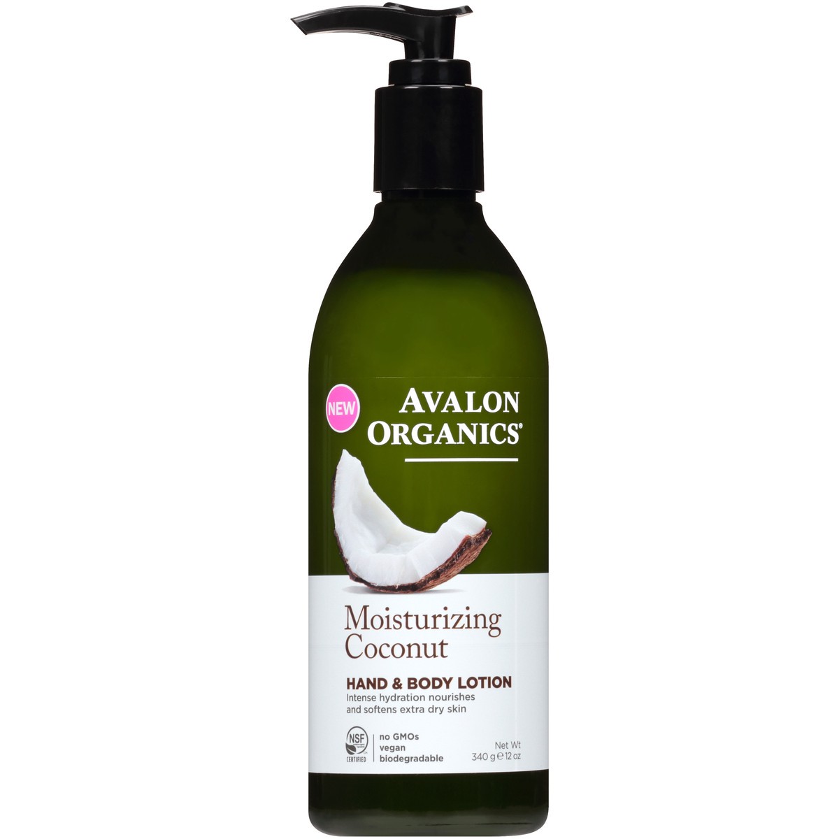 slide 4 of 7, Avalon Organics Moisturizing Coconut Hand & Body Lotion 12 oz. Pump, 12 oz